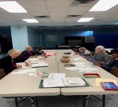 Women creating greeting cards